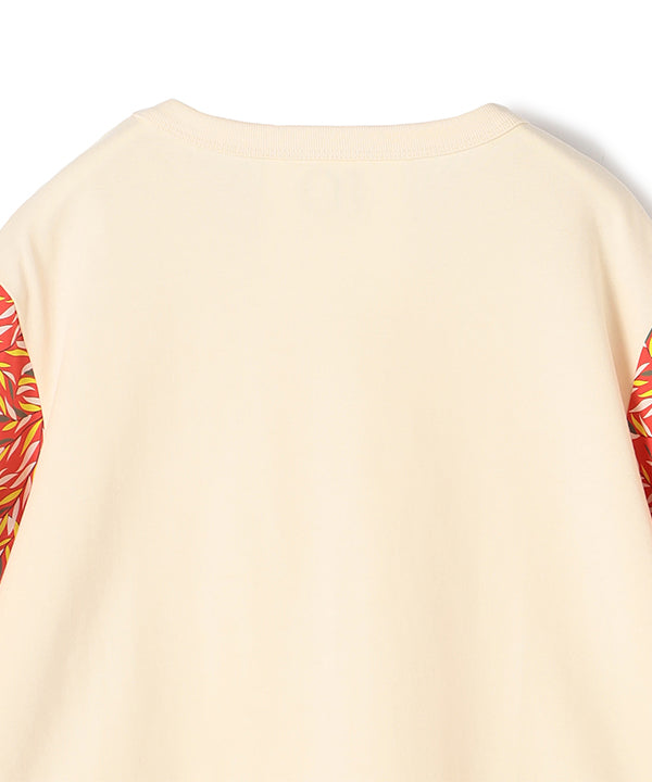 Cut and Sew Sleeves with Textile Pattern OFF WHITE