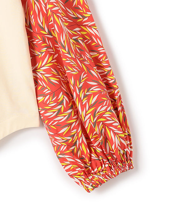 Cut and Sew Sleeves with Textile Pattern OFF WHITE