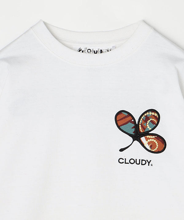 Long Sleeve T-Shirts FABRIC LEAVES WHITE