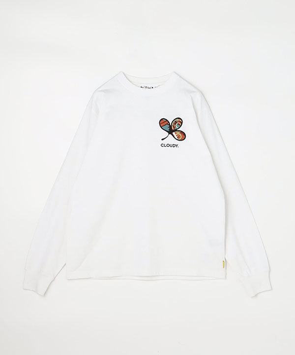 Long Sleeve T-Shirts FABRIC LEAVES WHITE