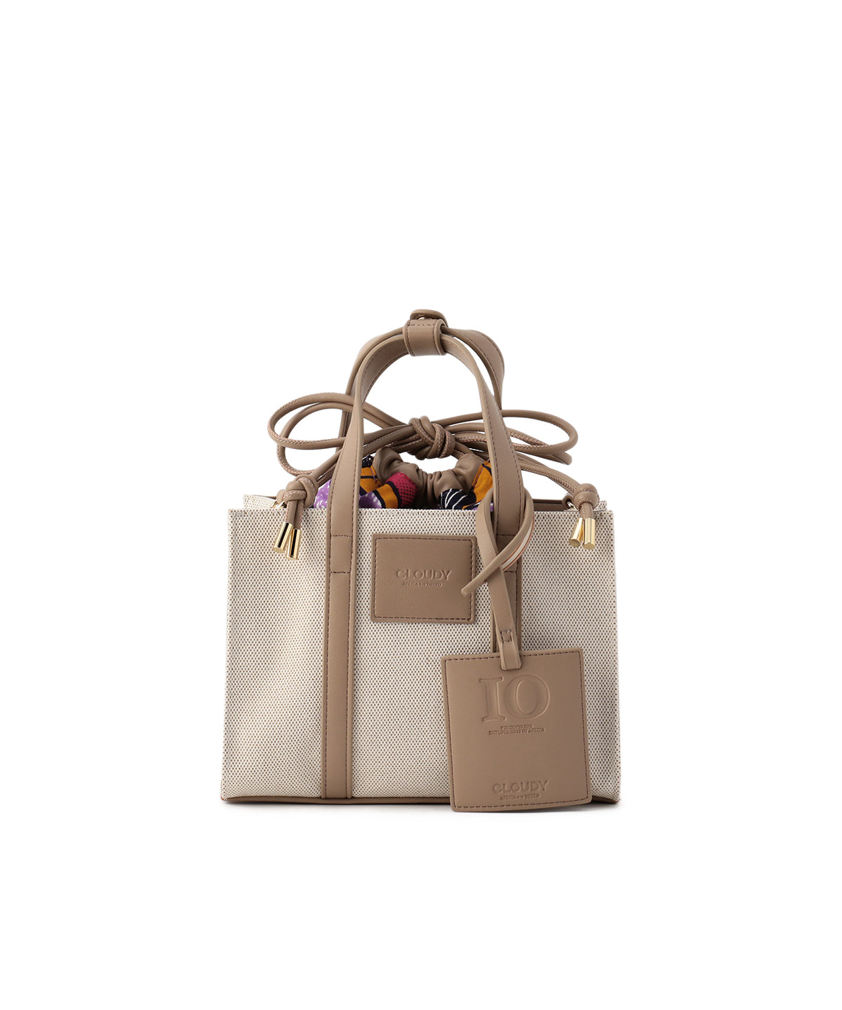 Square canvas tote Small GREIGE | バッグ | CLOUDY公式通販サイト