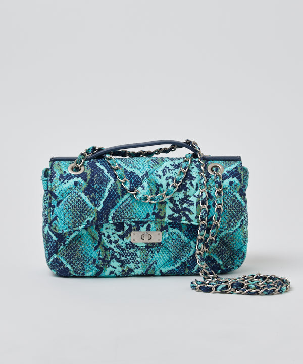 Quilting Kitenge Bag Medium NAVY