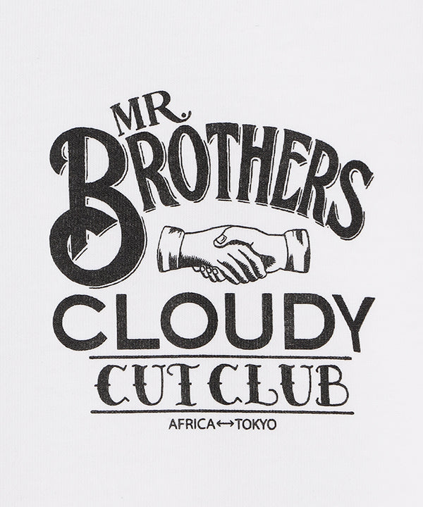 MR.BROTHERS × CLOUDY T-Shirts Back print White