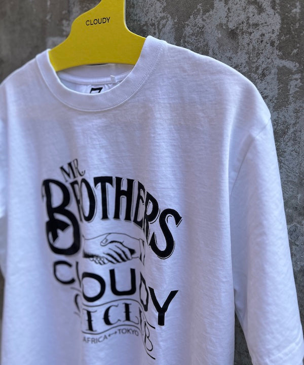 MR.BROTHERS × CLOUDY T-Shirts Back print White