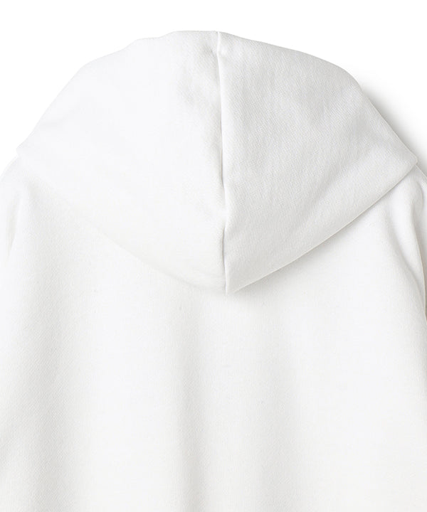 Recycled Sweat Parka CLOUDY LOGO WHITE