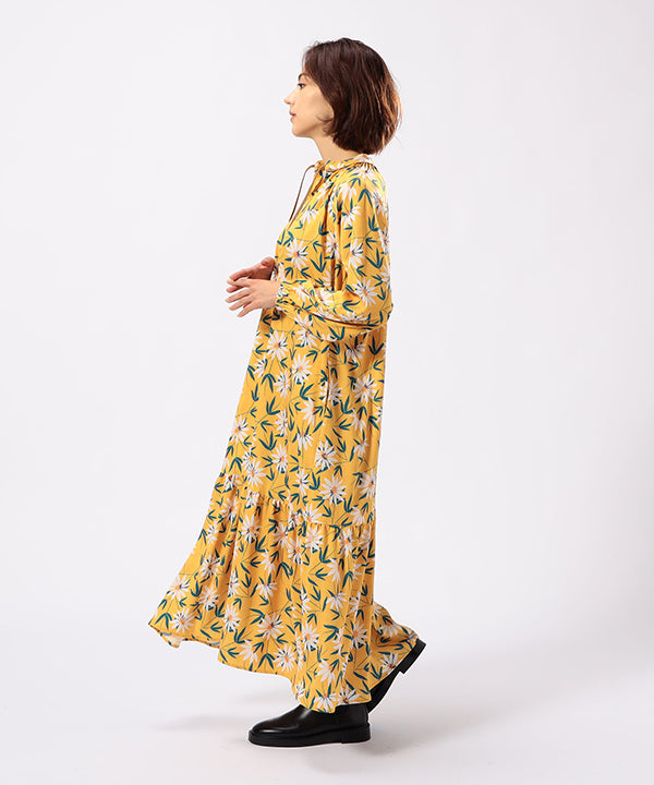 One-piece with Textile Pattern BEIGE