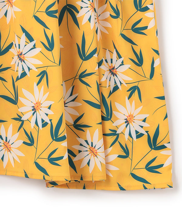 One-piece with Textile Pattern BEIGE