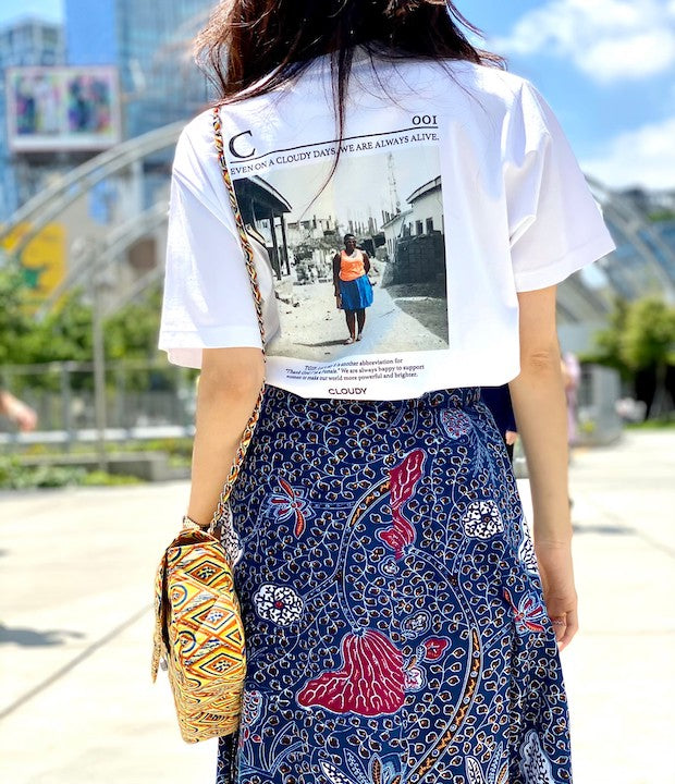 Quilting Kitenge Bag Medium NAVY