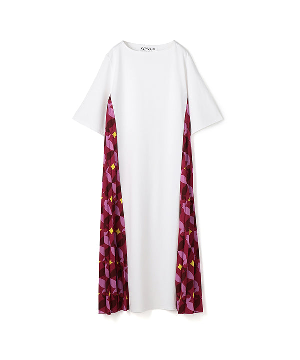 Side Pleated One-piece PINK