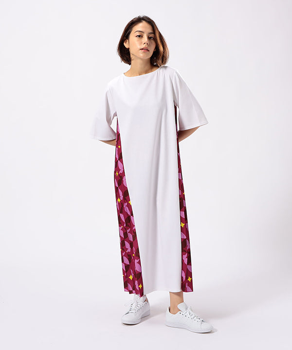 Side Pleated One-piece PINK