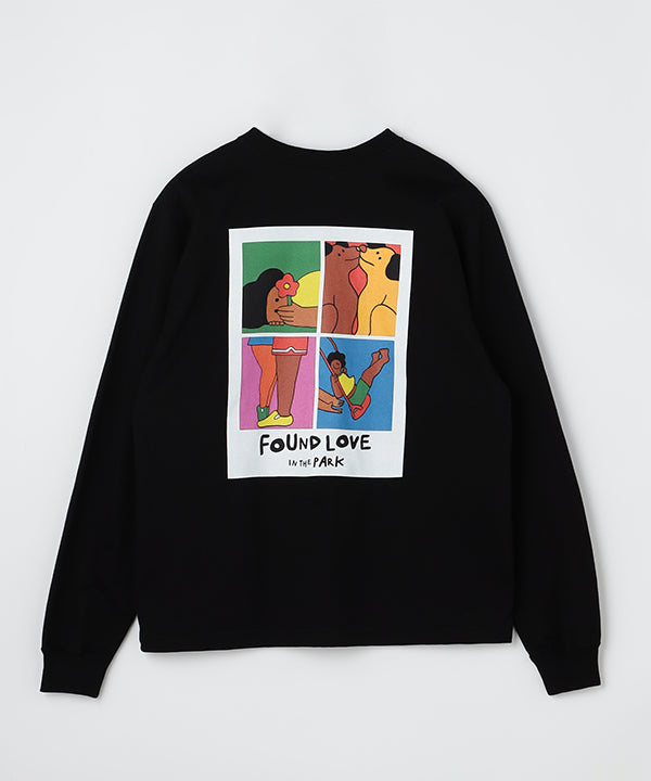 Long Sleeve T-Shirts FOUND LOVE IN THE PARK BLACK