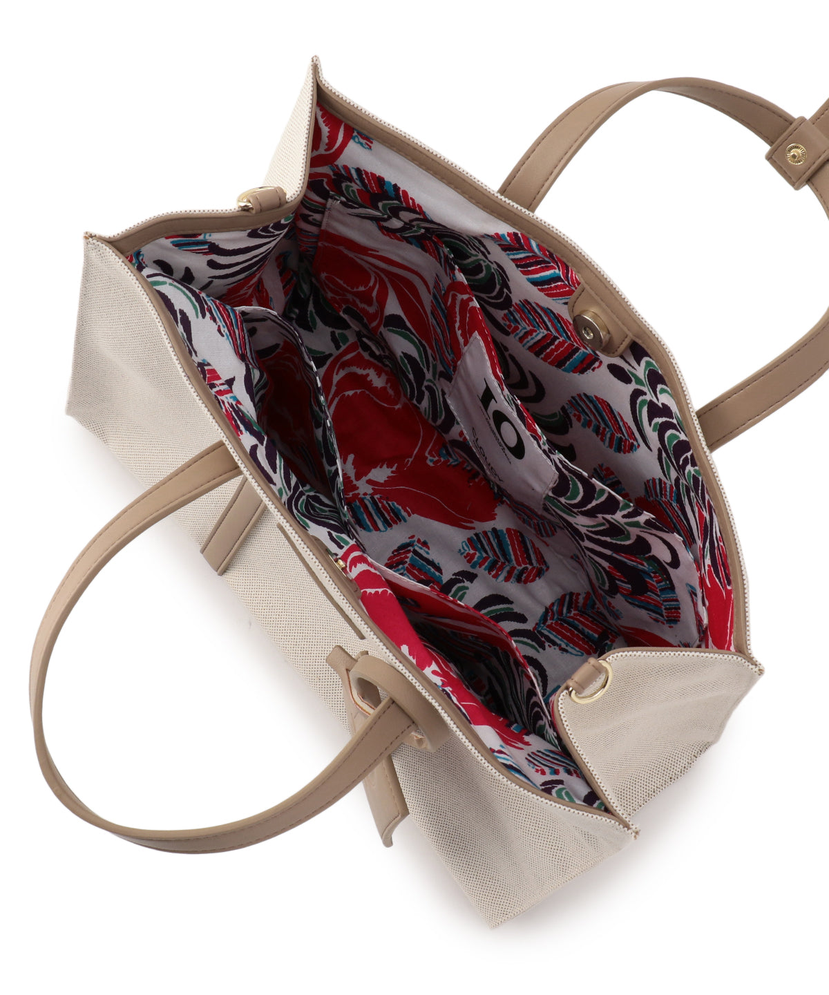 Square canvas tote Medium GREIGE