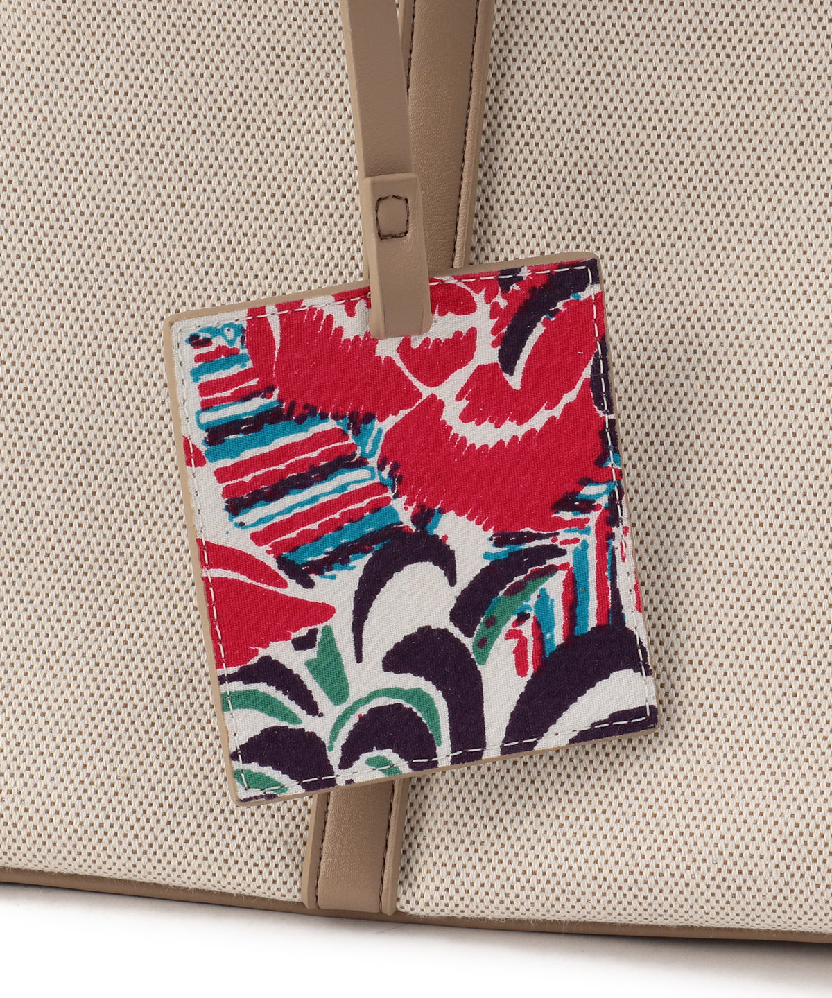 Square canvas tote Medium GREIGE