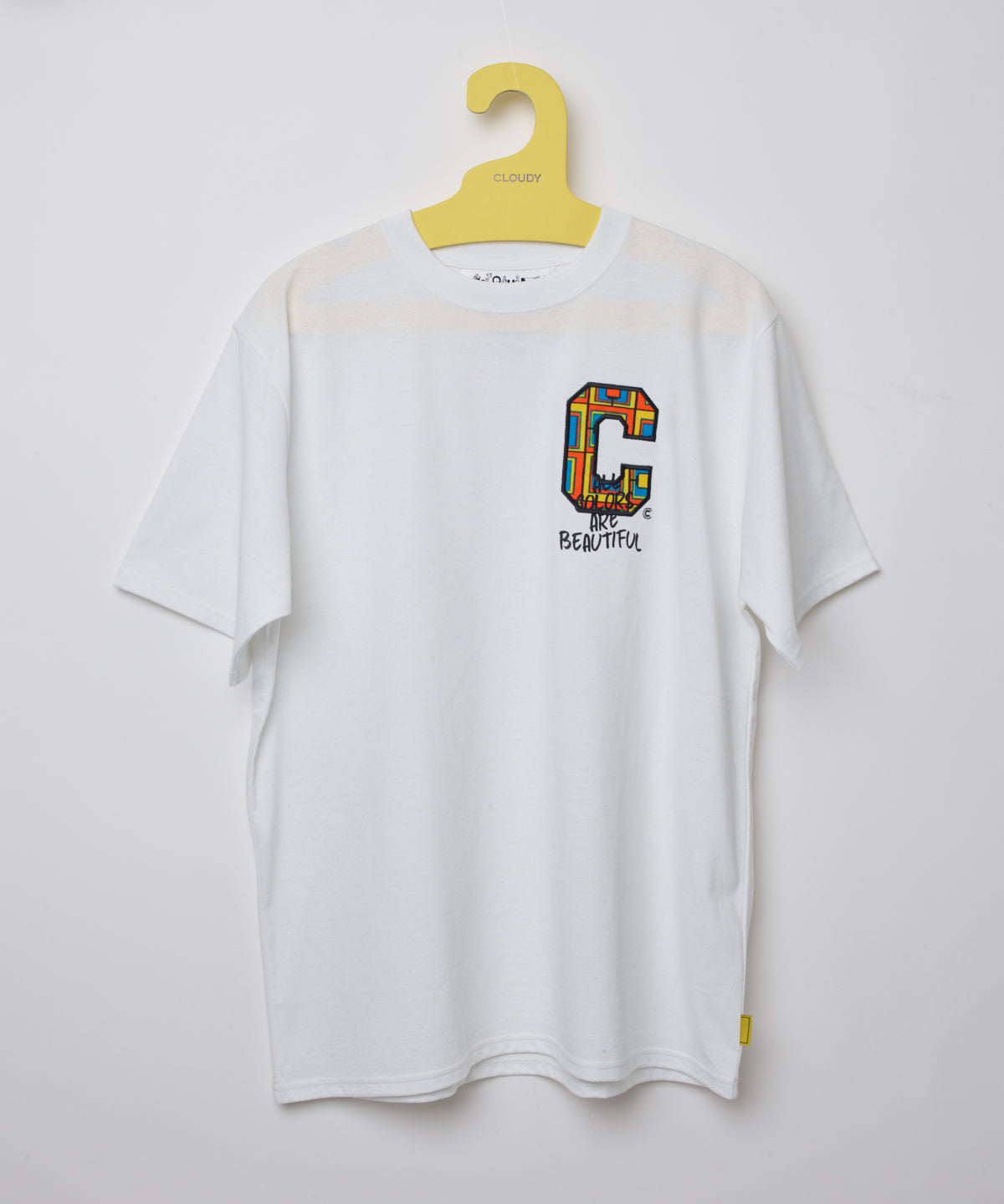 Park T-shirts Front C Print Half Sleeve WHITE
