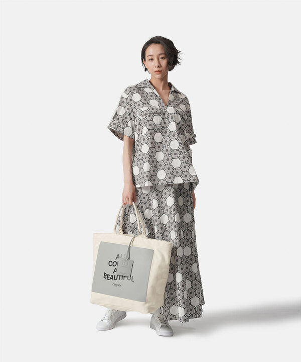 Recycled Canvas Tote Bag(Large) NATURAL