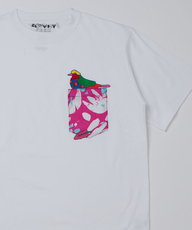 Animals with a little good story Pocket T-shirts 001 WHITE