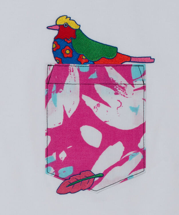 Animals with a little good story Pocket T-shirts 001 WHITE