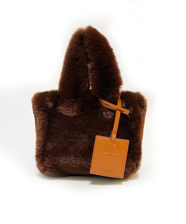 Eco Fur × African Fabric Tote Bag BROWN(Small) | バッグ | CLOUDY