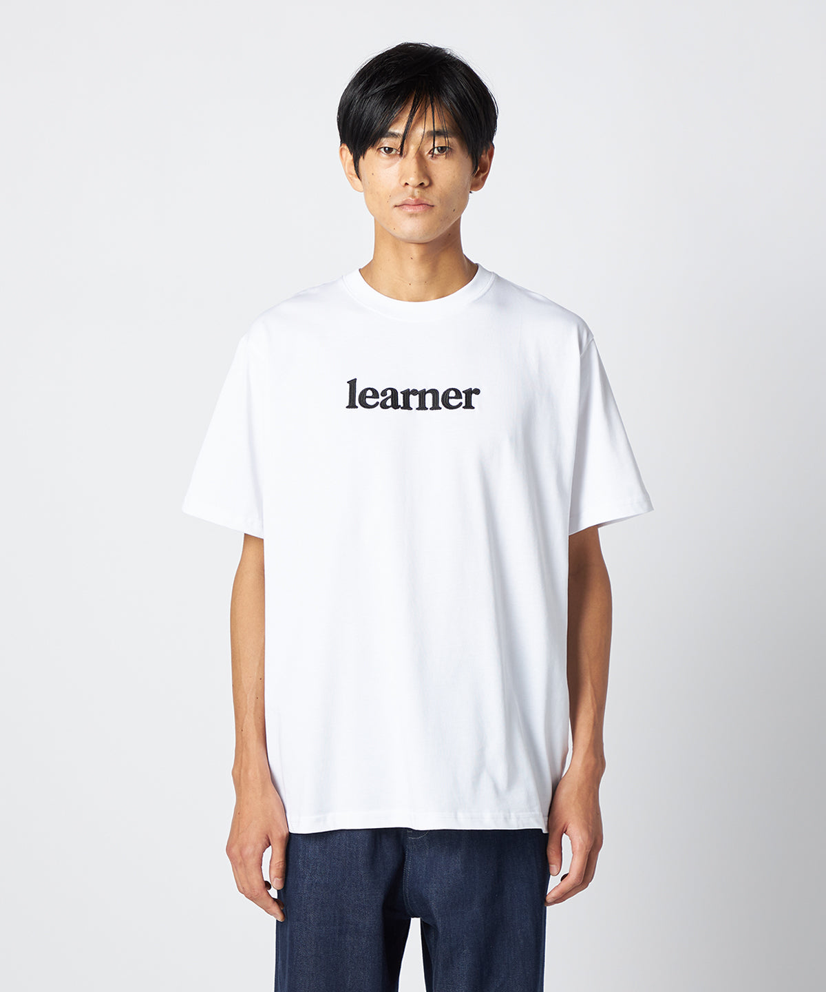 Lunch T-shirts learner刺繍 BLACK