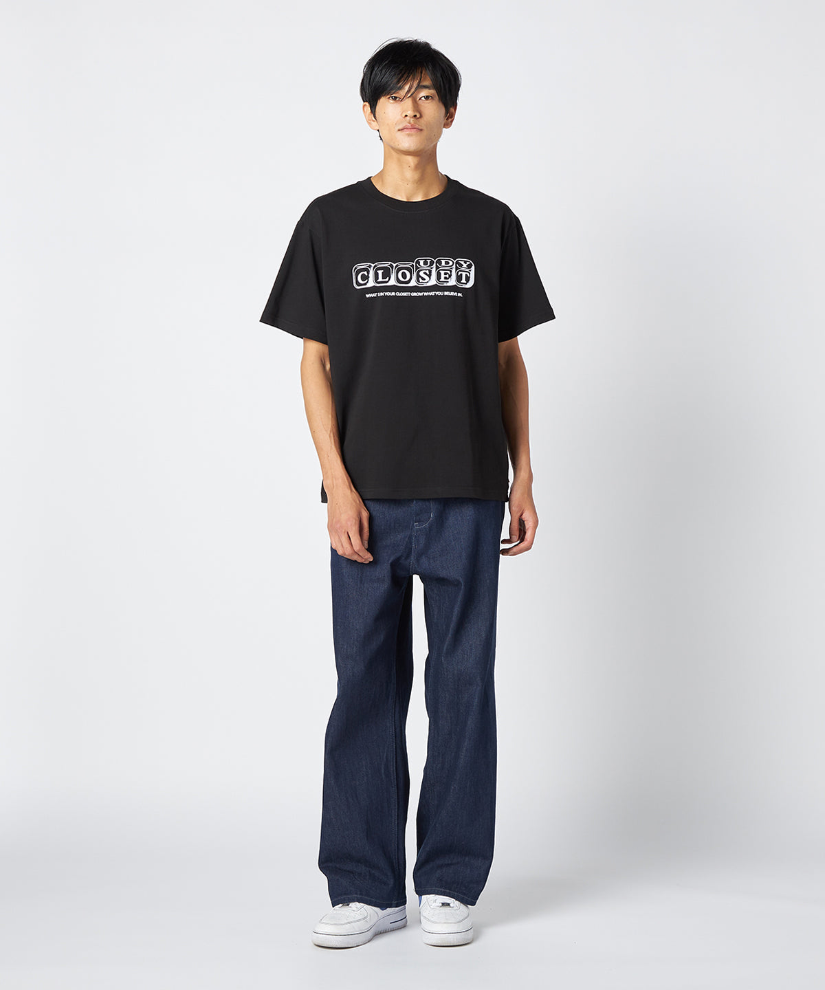 Lunch T-shirts DICEフロッキー BLACK