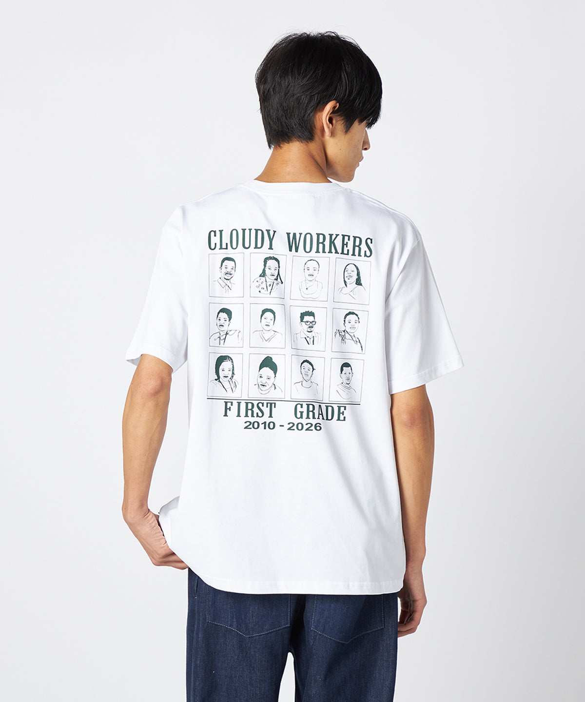 Lunch T-shirts CLOUDY WORKERS  WHITE