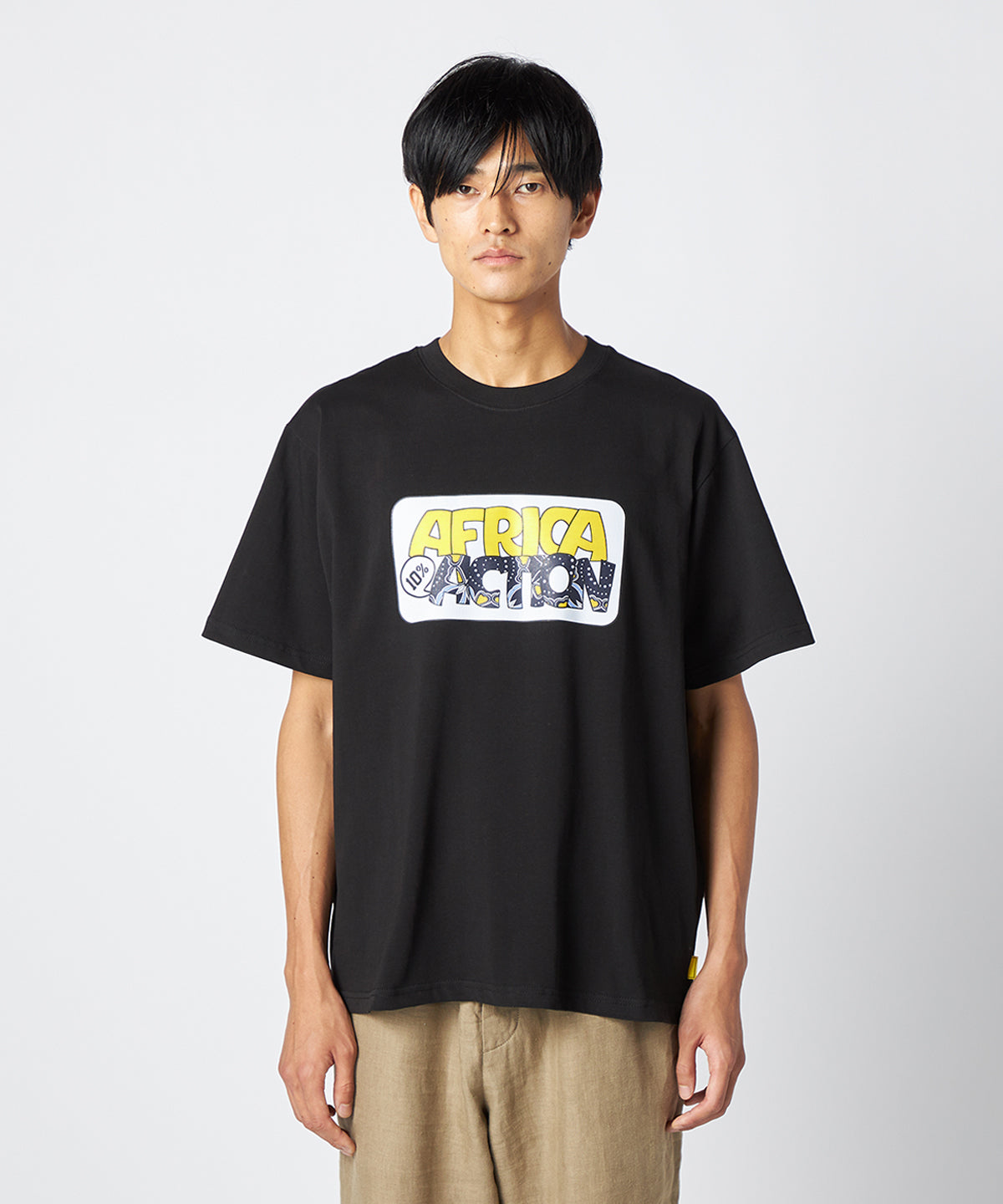 Lunch T-shirts AFRICA10%ACTION  BLACK