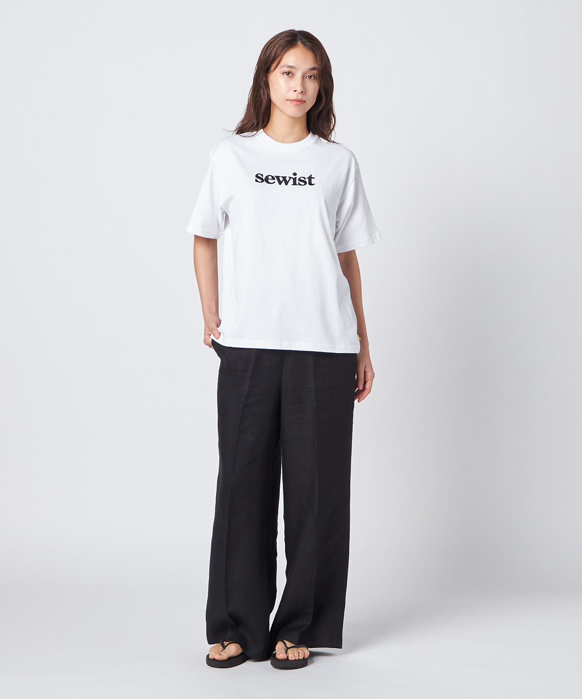 Lunch T-shirts sewist刺繍 WHITE