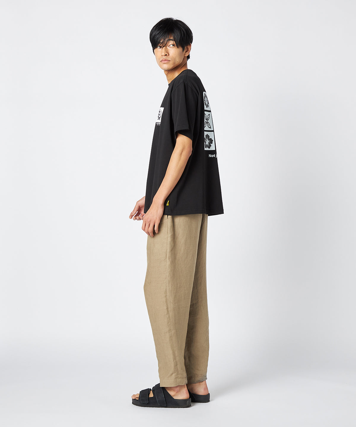 Lunch T-shirts flower and adinkra  BLACK