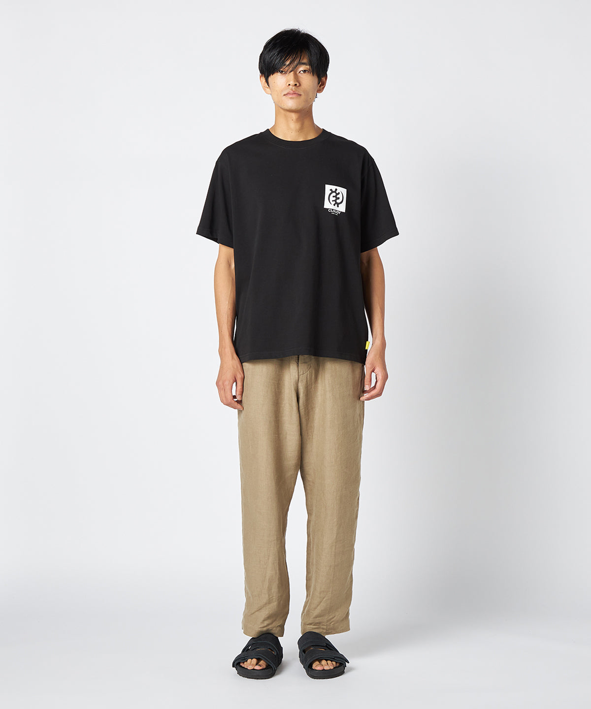 Lunch T-shirts flower and adinkra  BLACK