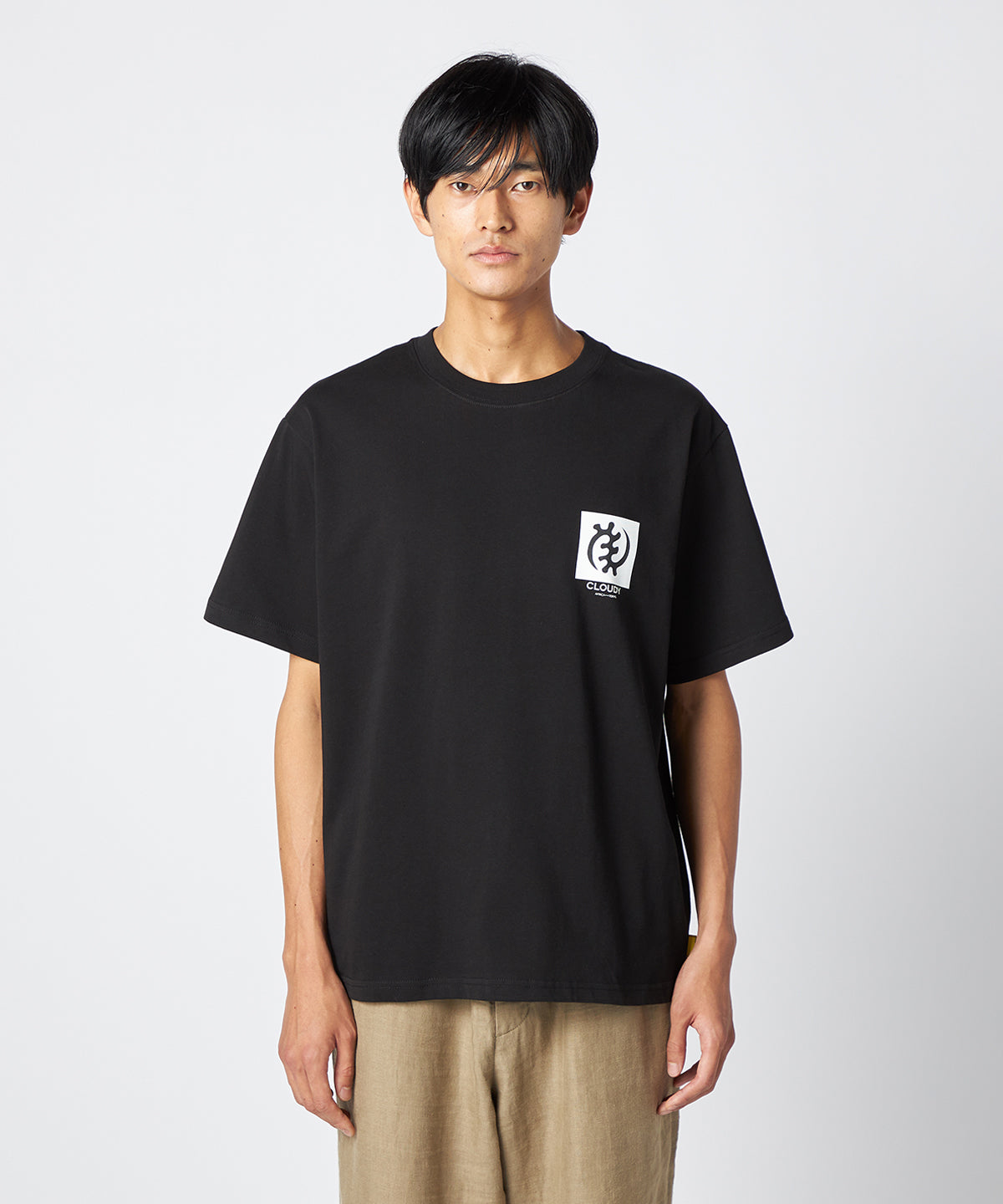 Lunch T-shirts flower and adinkra  BLACK