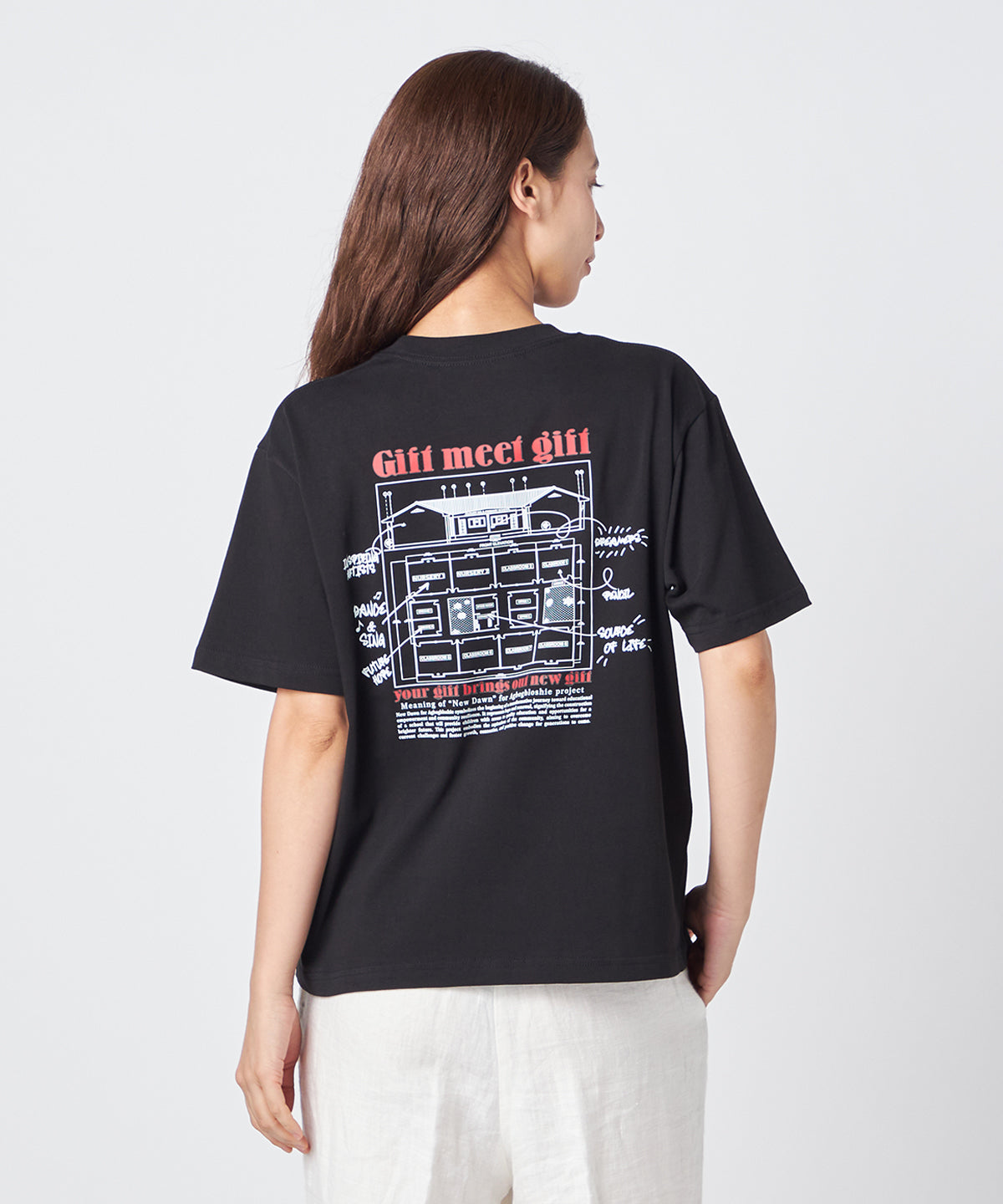 Lunch T-shirts GIFT MEET GIFT BLACK