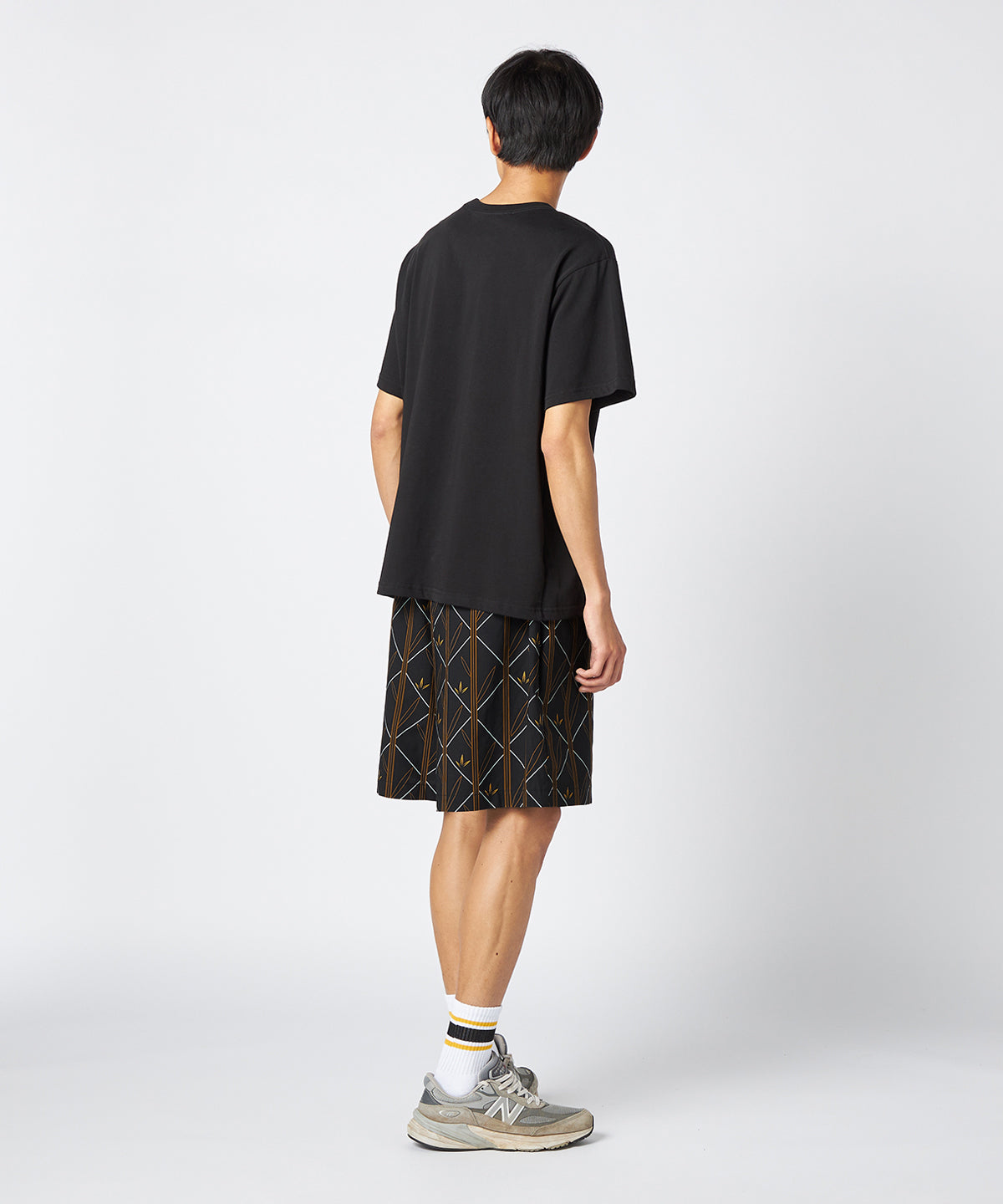 African Textile Shorts CHARCOAL