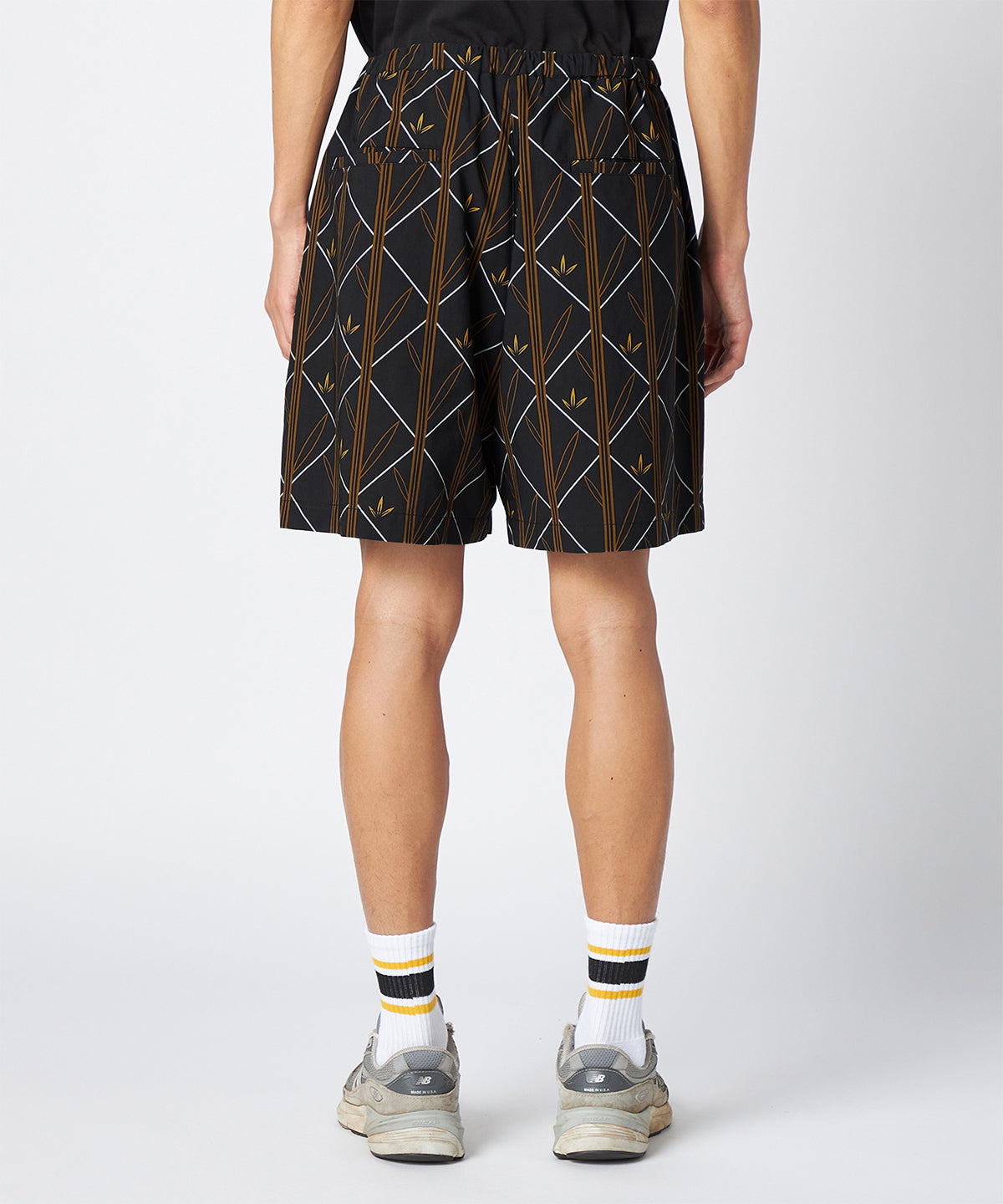 African Textile Shorts CHARCOAL