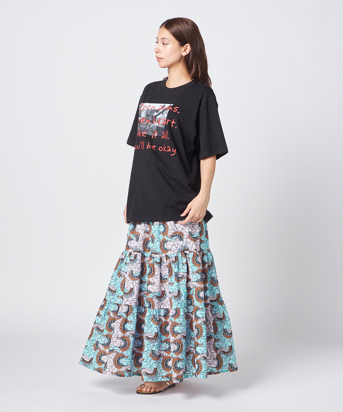 Lunch T-shirts OPEN ARMS BLACK