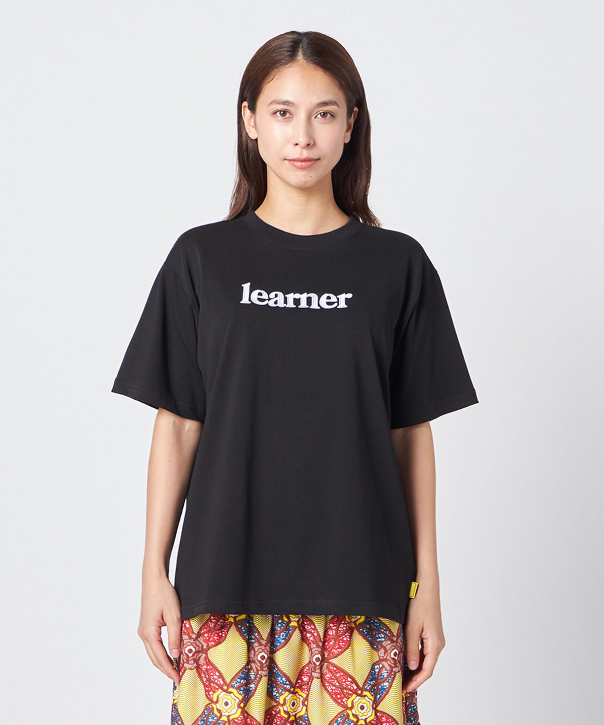 Lunch T-shirts learner刺繍 BLACK