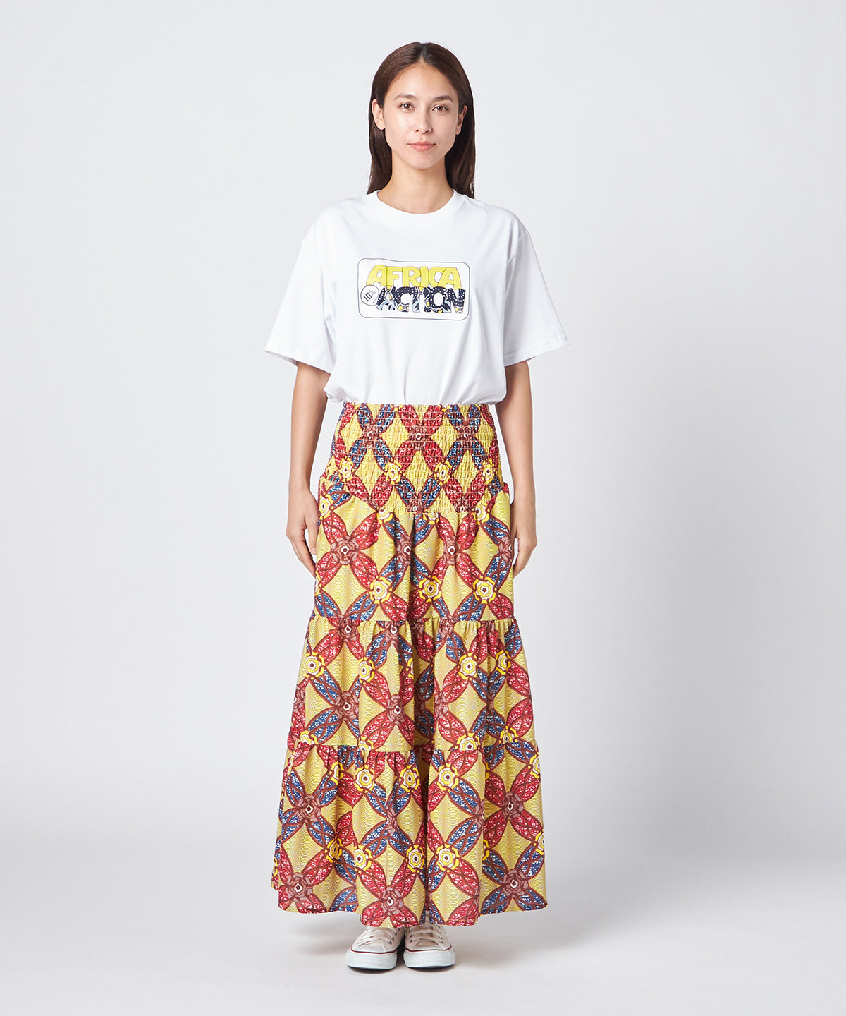 Lunch T-shirts AFRICA10%ACTION  WHITE