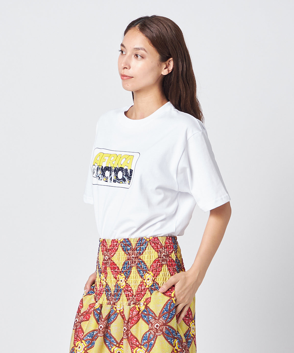 Lunch T-shirts AFRICA10%ACTION  WHITE