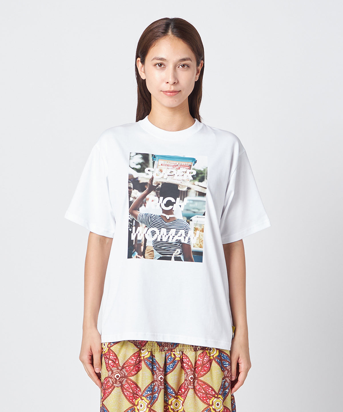Lunch T-shirts SUPER RICH WOMAN WHITE