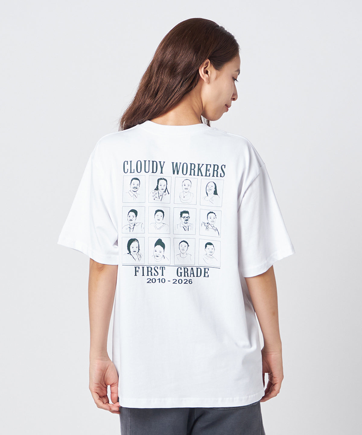 Lunch T-shirts CLOUDY WORKERS  WHITE