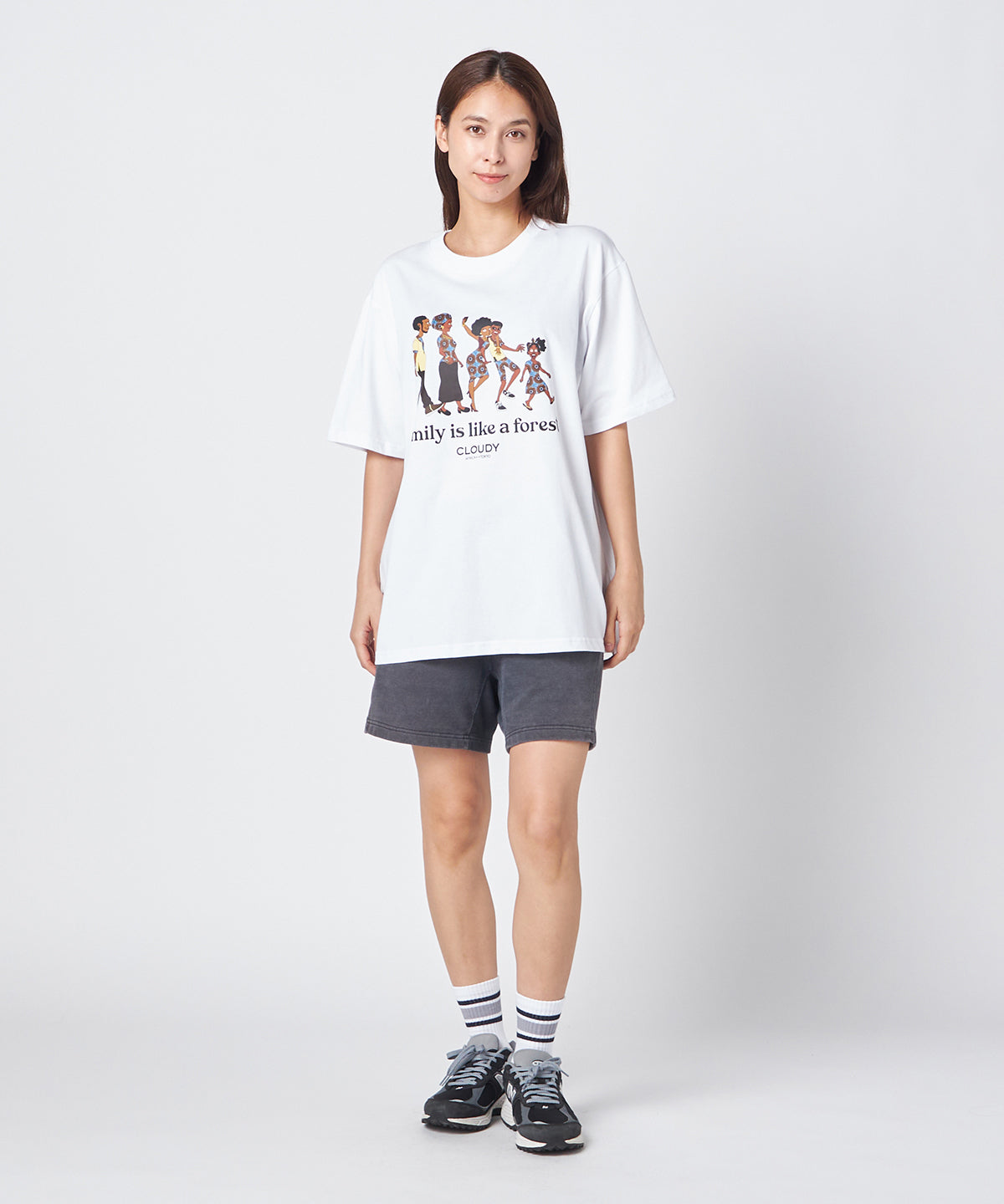 Lunch T-shirts Family is like a forest WHITE
