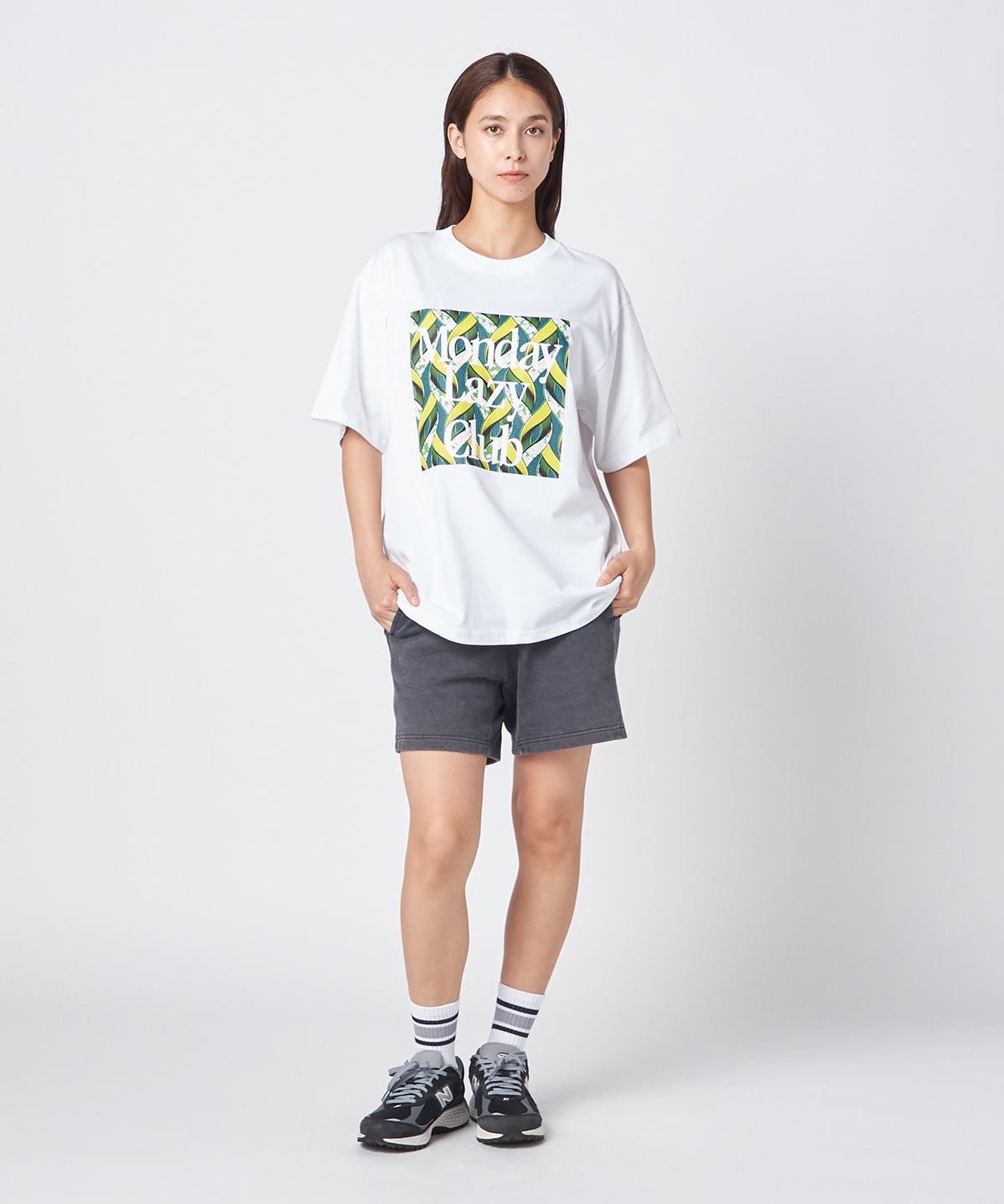 Lunch T-shirts Monday Lazy Club WHITE