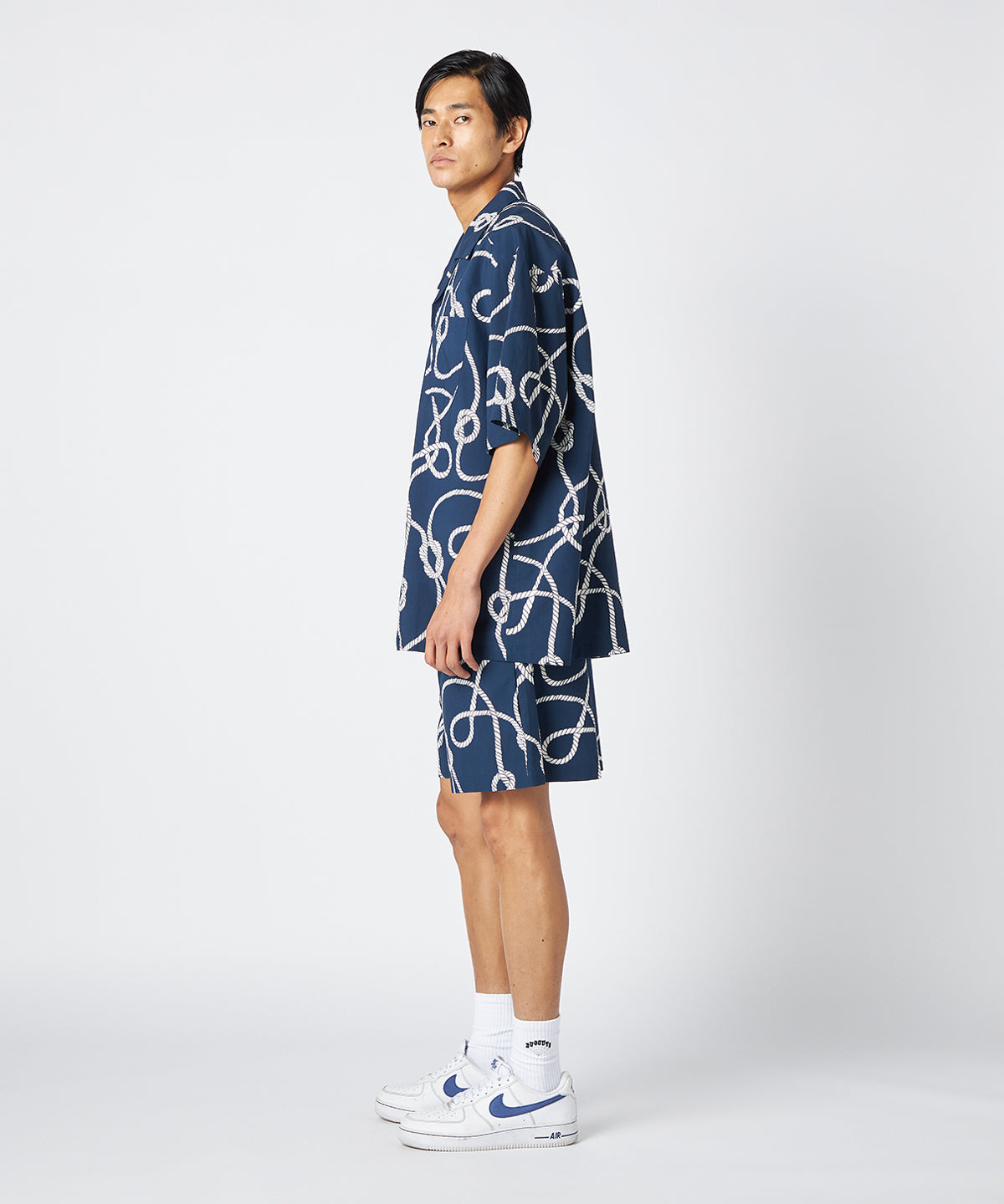 African Textile Shirt NAVY