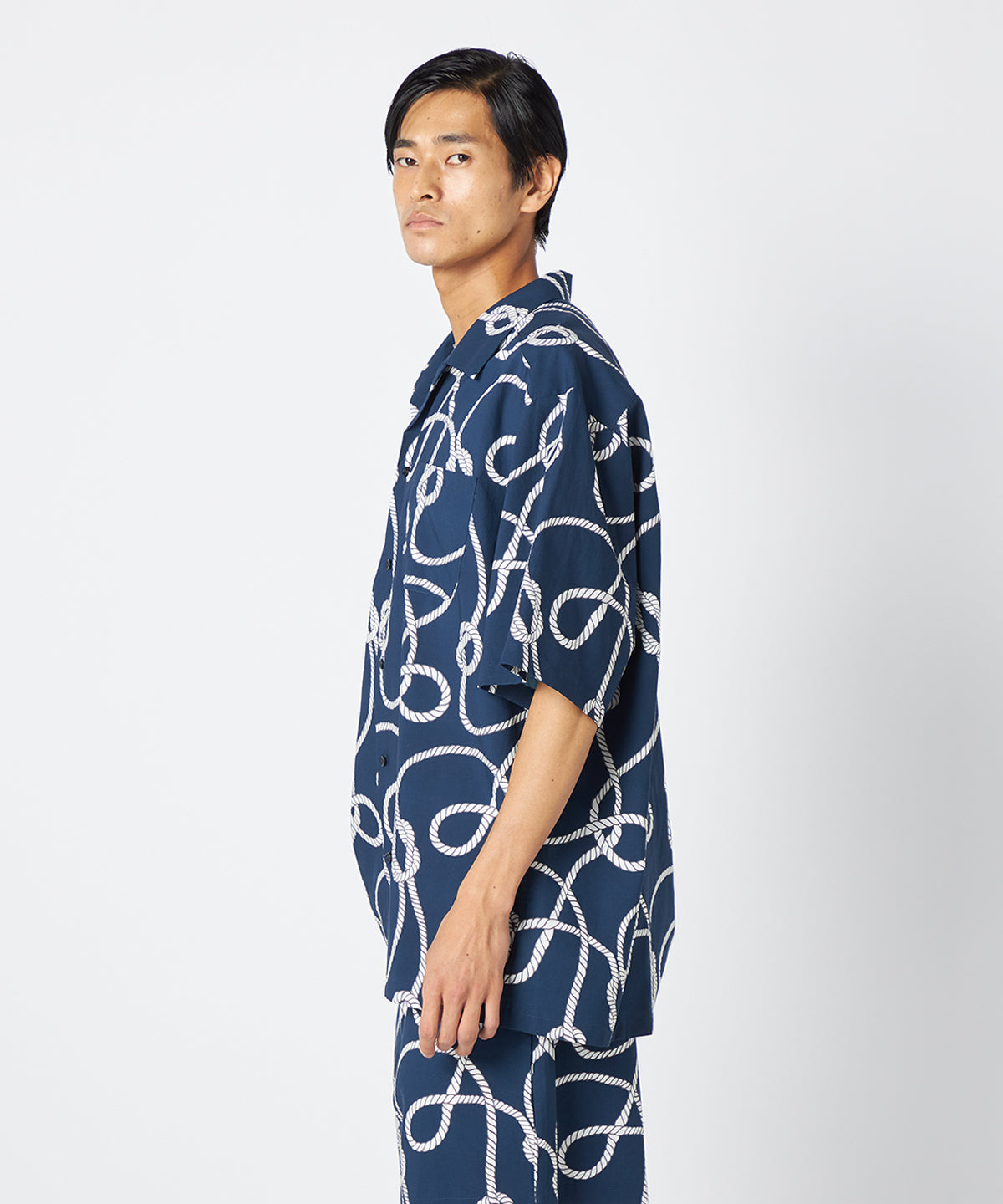 African Textile Shirt NAVY