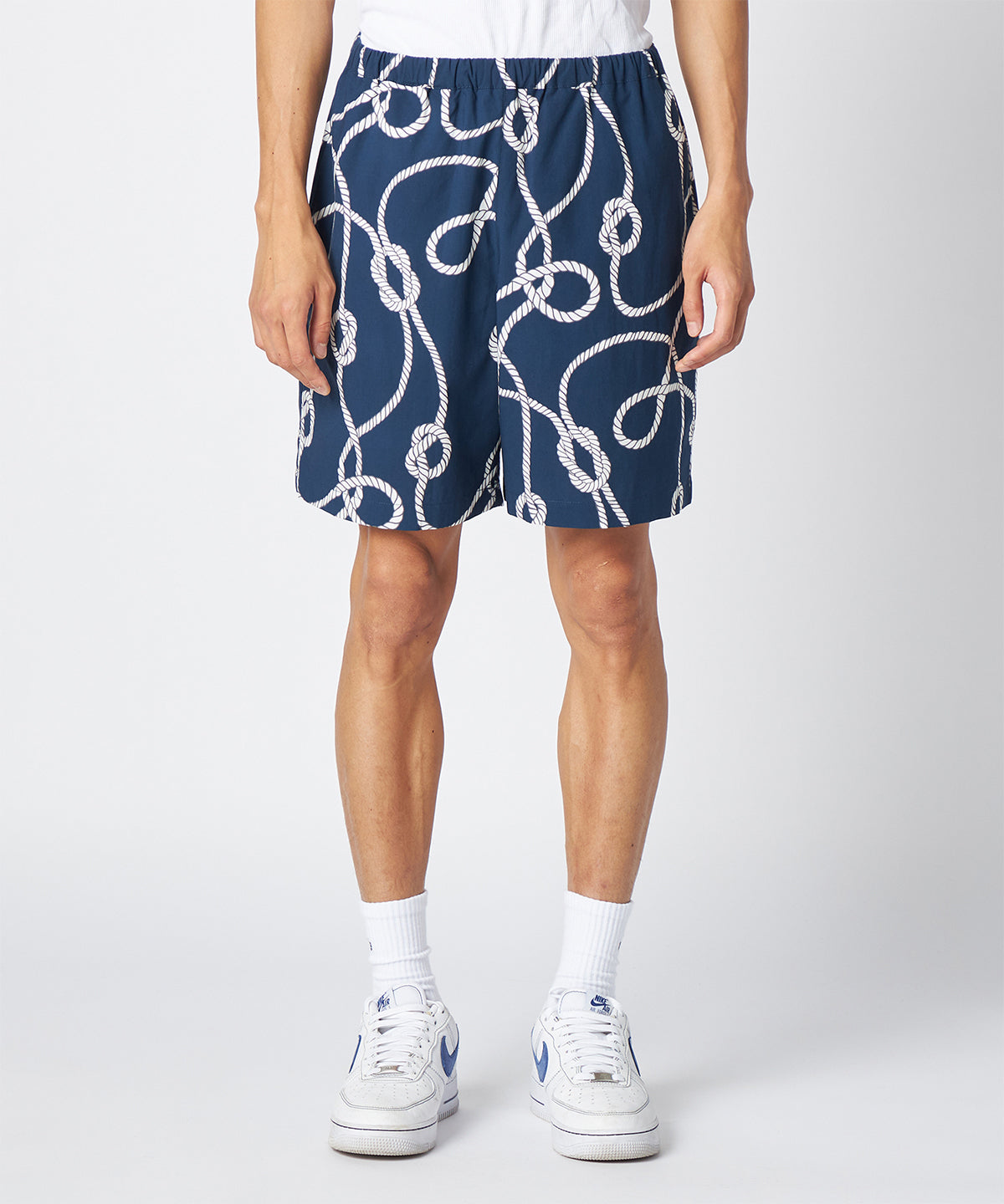 African Textile Shorts NAVY