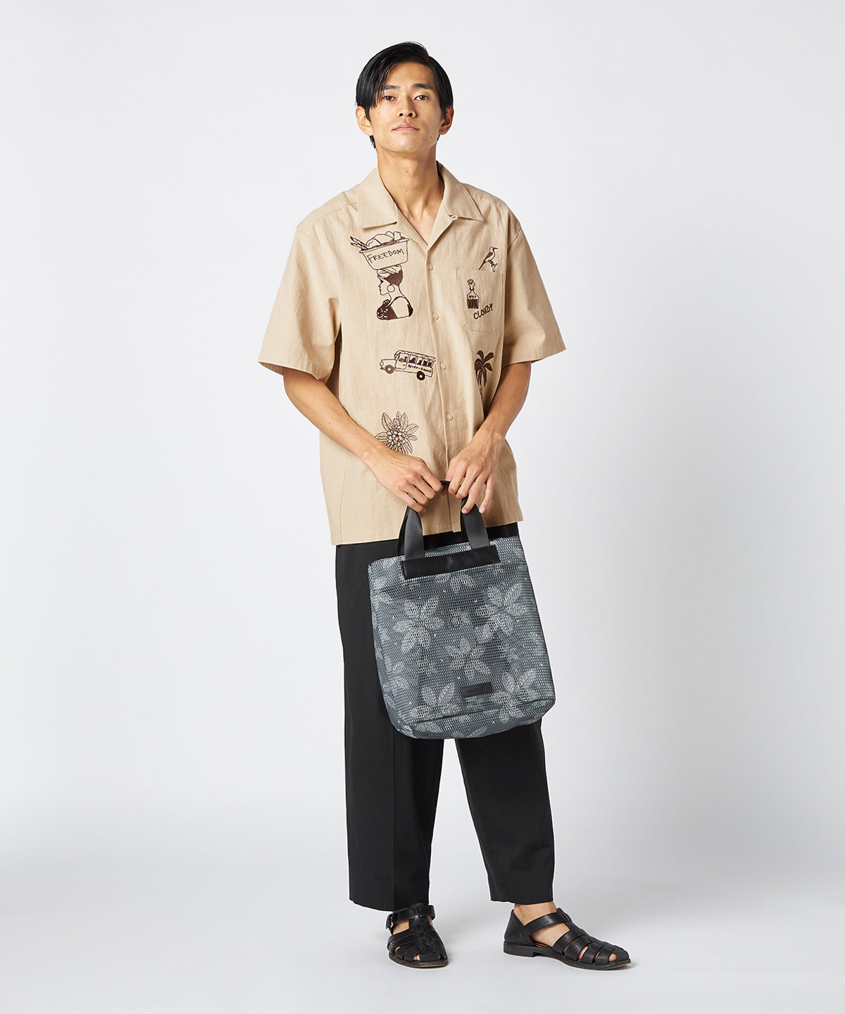 Mesh Tote Bag「LOVE & UNDERSTANDING」 YELLOW
