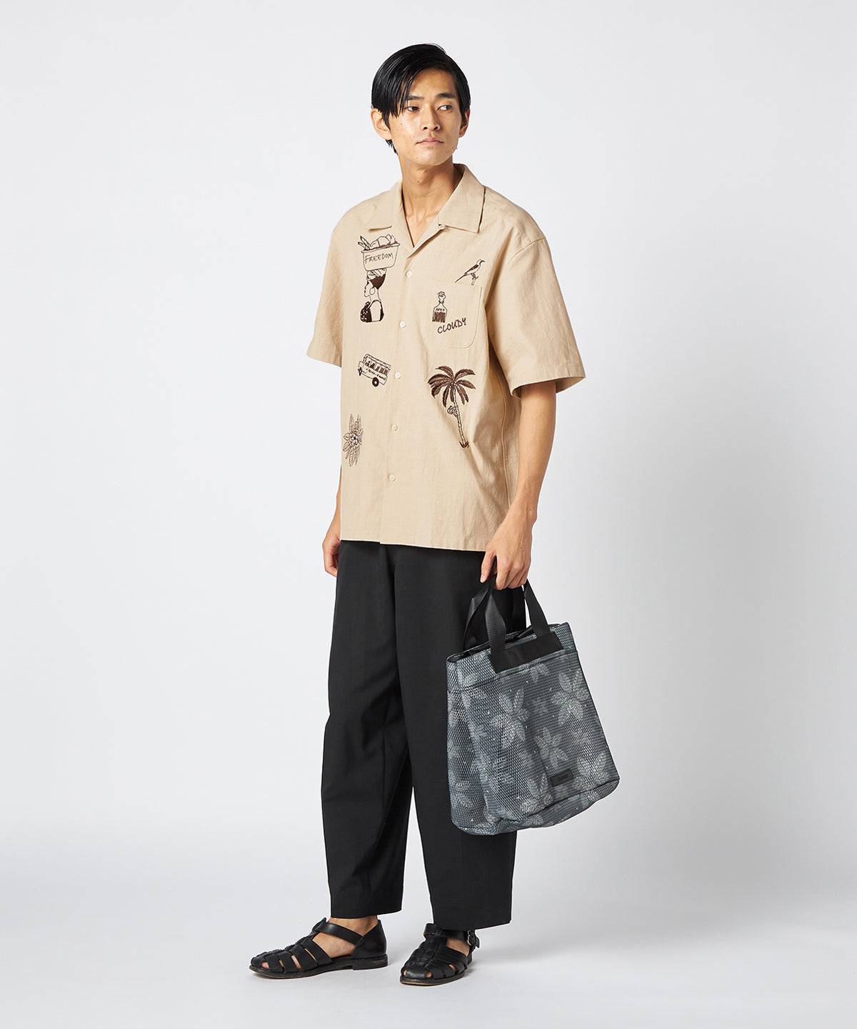 Mesh Tote Bag「揺れながら」 SAX