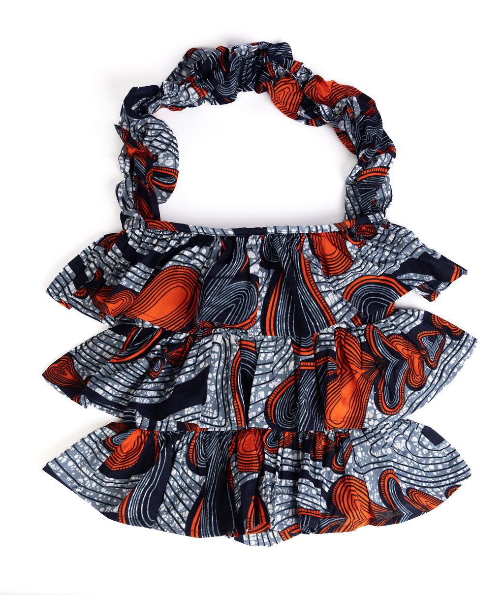 Kitenge Frill Shoulder Bag 357