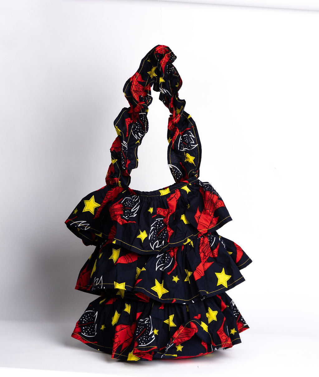 Kitenge Frill Shoulder Bag 375