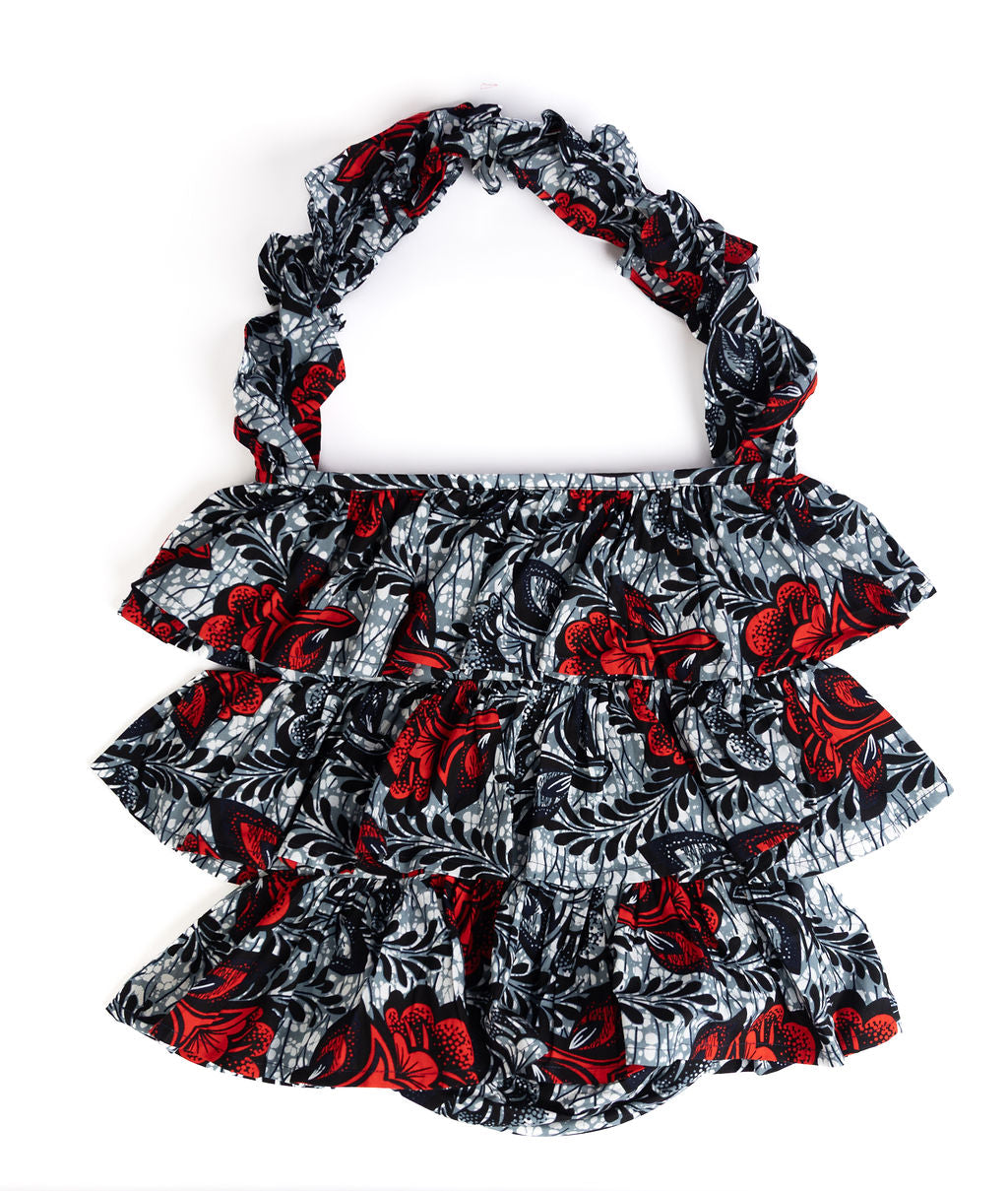 Kitenge Frill Shoulder Bag 376