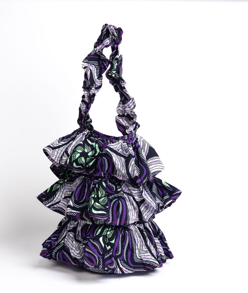 Kitenge Frill Shoulder Bag 396